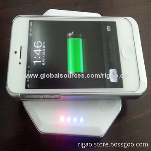 QI wireless charger with 6,000mAh Li-ion battery, for iPhone 5/5C/5S